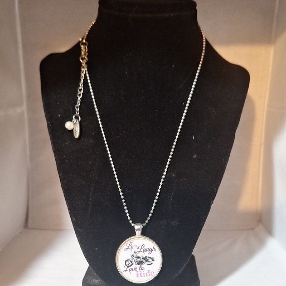 Live Laugh Love to Ride Necklace - Picture 1 of 3